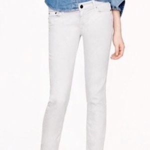 J crew cropped white jeans